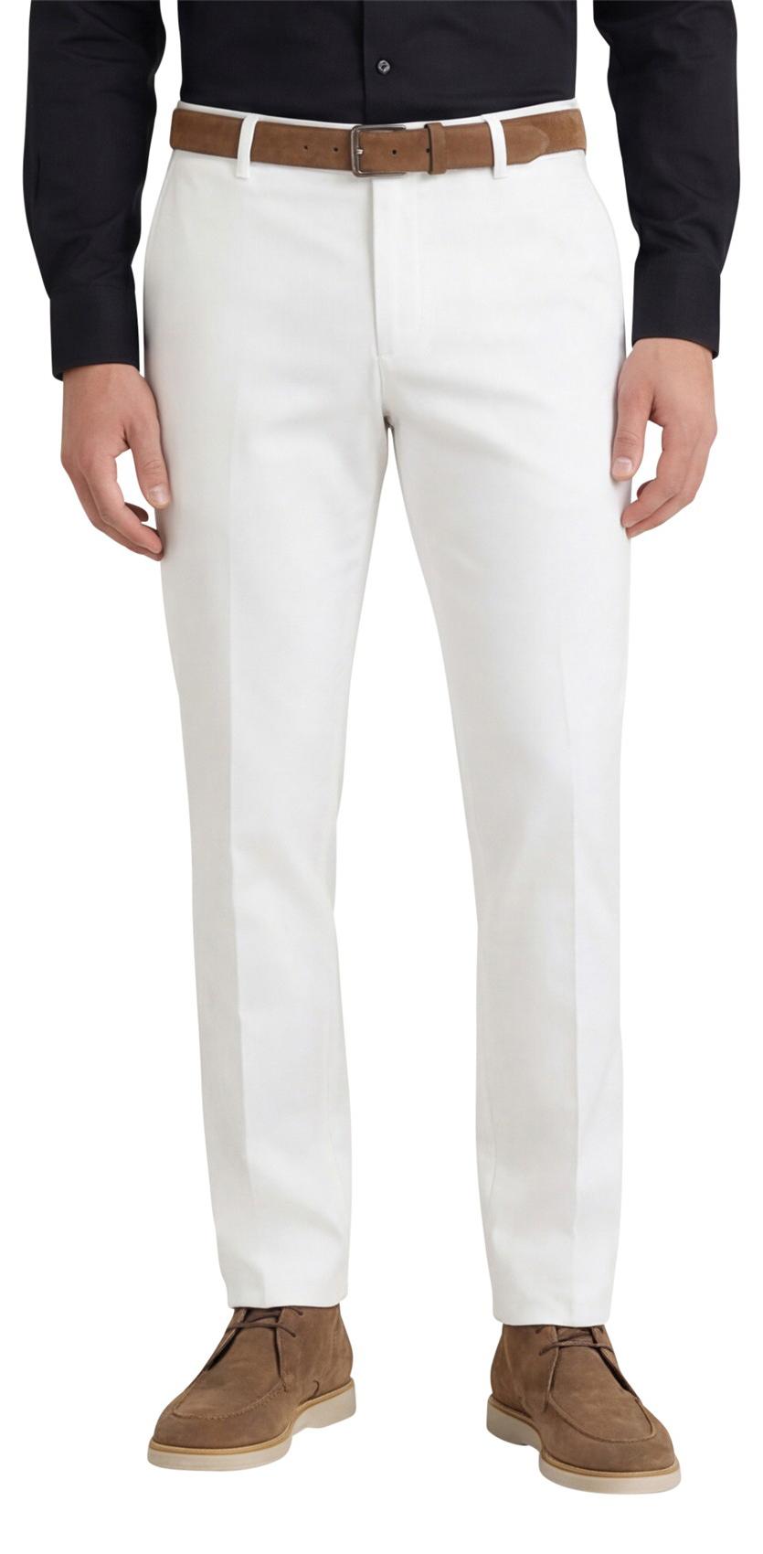 Meyer Hose Bonn weiß Baumwolle BONN 1-8079-40