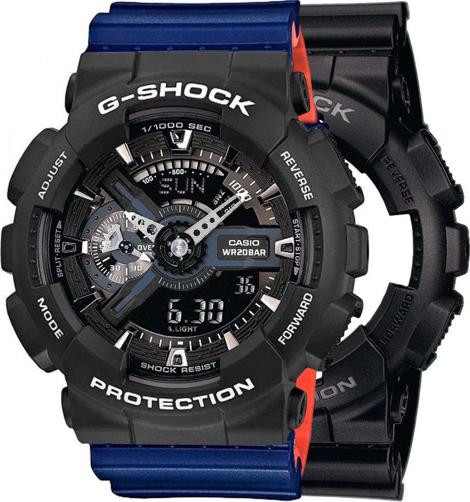 Casio G-Shock SET GA-110-1BER hodinky + BEZEL 10508136 + BAND 10527467 20BAR