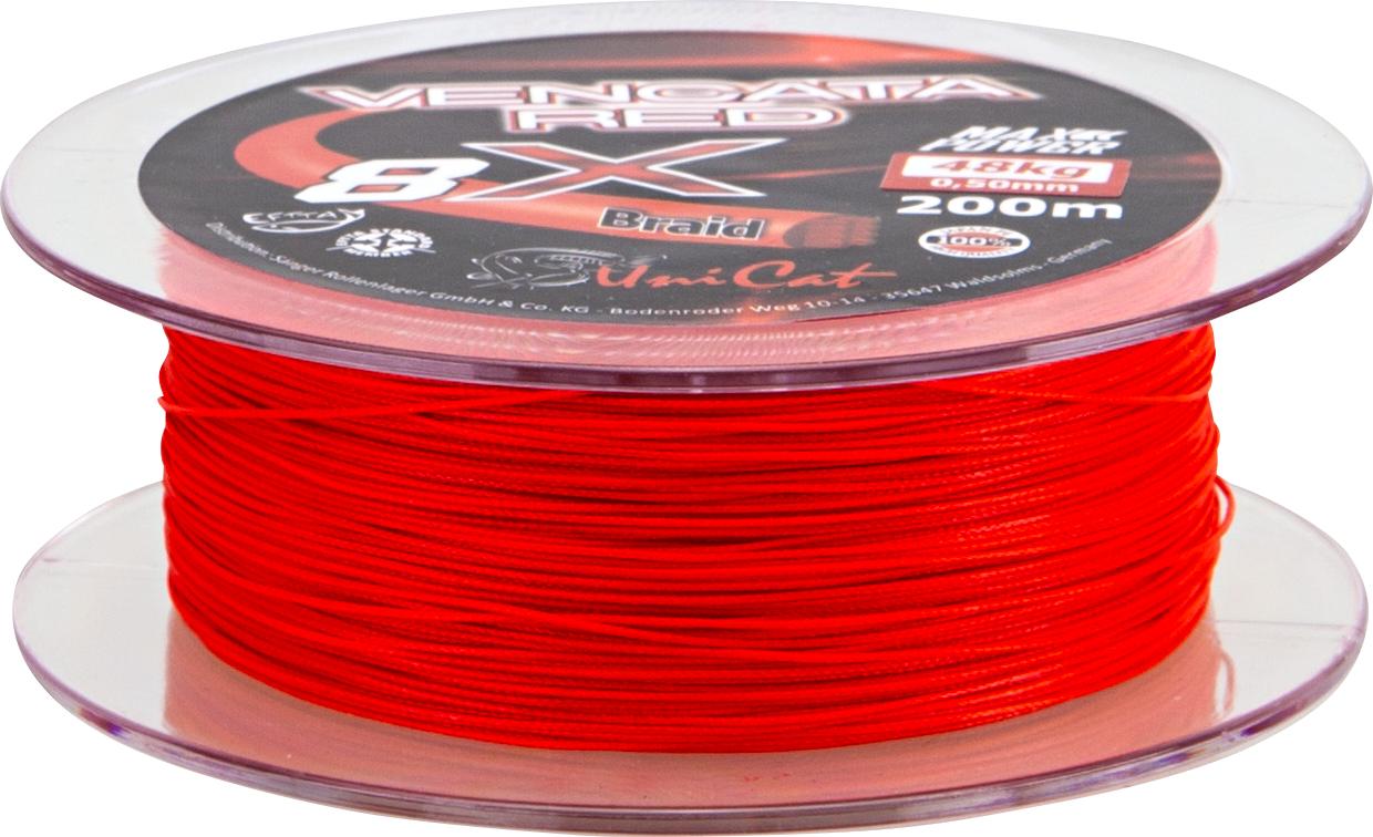 Uni Cat Wallerschnur Vencata Red 8X Braid (200 m) 1601 237