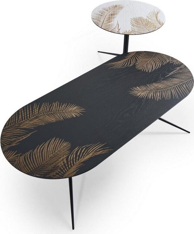 Wohnzimmer 2x Couchtisch Schwarz/Weiß Holz JVmoebel