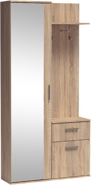 Minio, Garderobenset, Garderobe "Alex" 97 cm, Sonoma Eiche Farbe LUXS