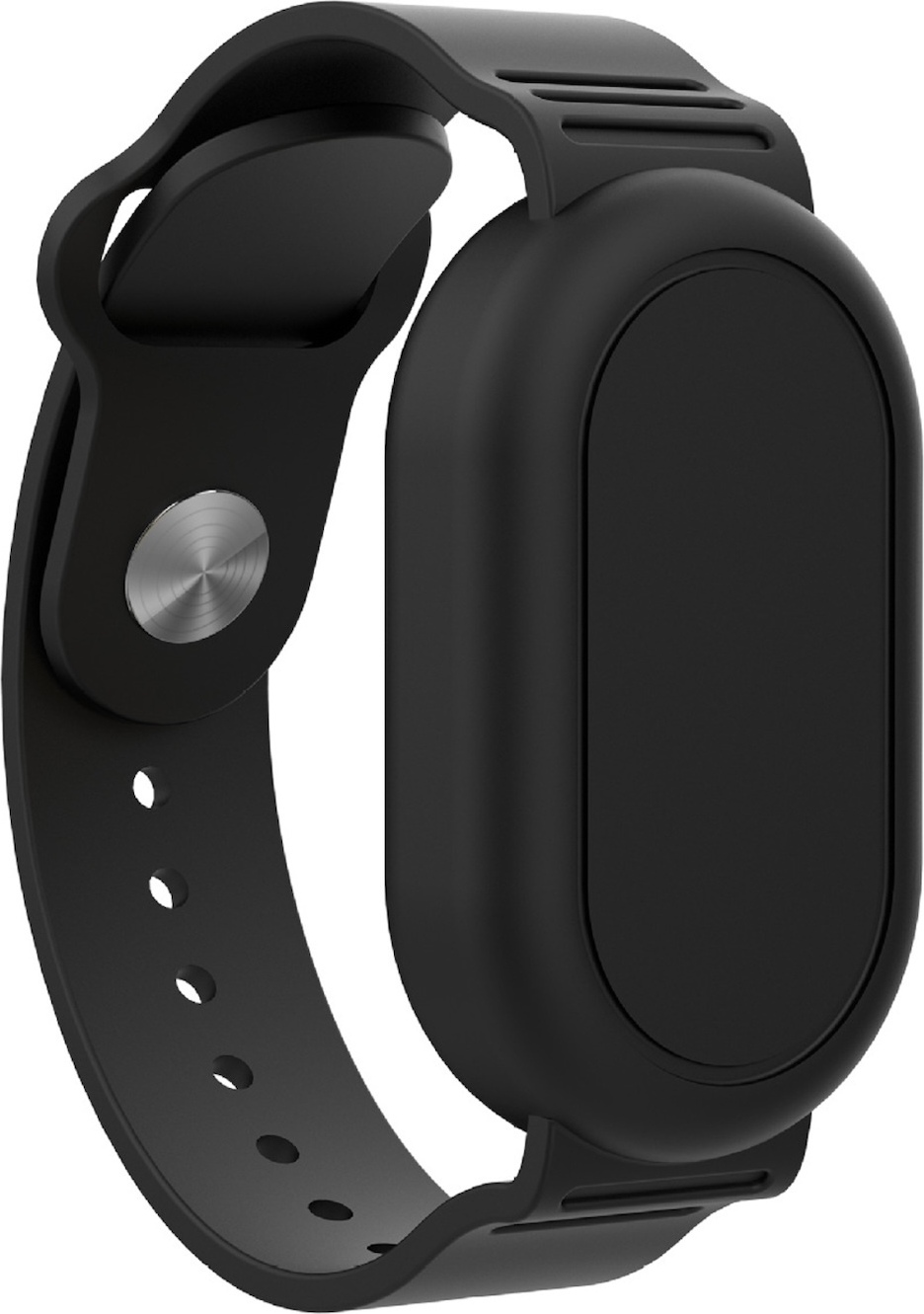 Pre Samsung Galaxy SmartTag 2 Vodotesný silikónový ochranný kryt na zápästie Black