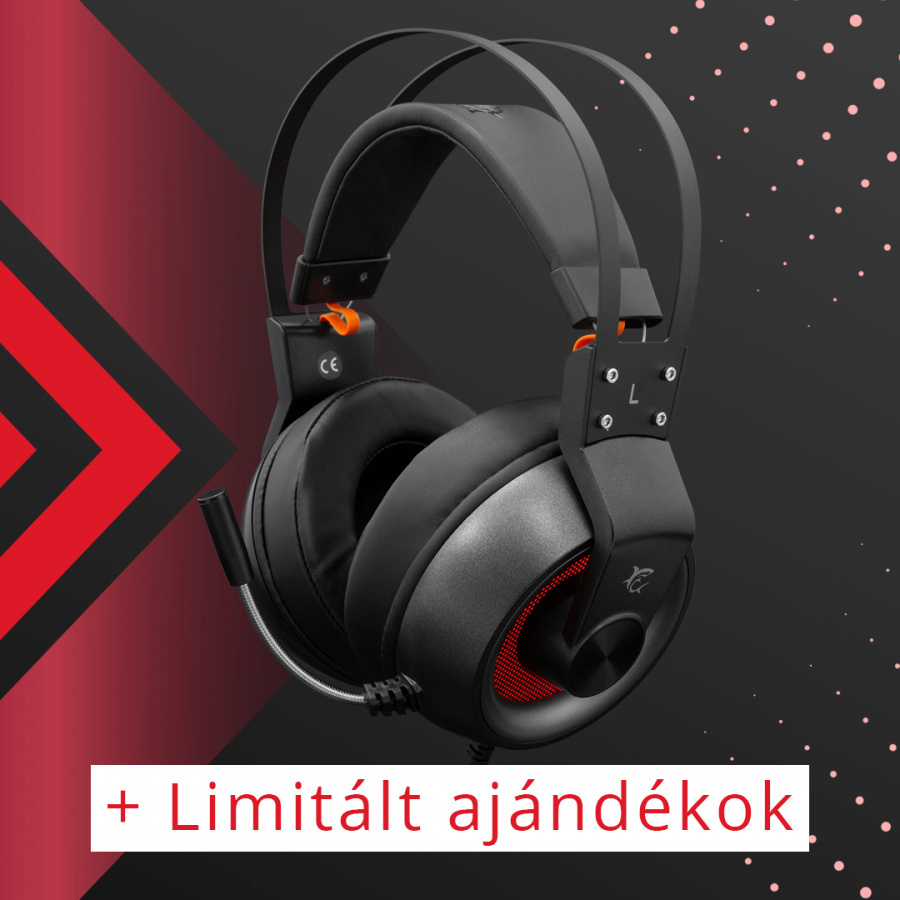 White Shark Caracal Gamer-Kopfhrer mit Mikrofon, klarem Klang und ergonomischen runden Ohrpolstern eliminieren externe Hintergrundgerusche GH-1949