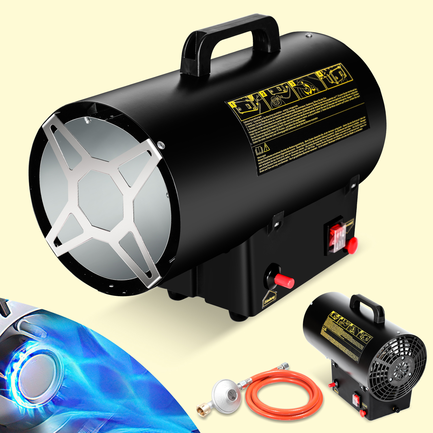 Jayseuw 15kW plynový ohrievač dúchadlo plynový ohrievač elektrický ohrievač plynový ohrievač kanón plynový ohrievač stavebný ohrievač plynový ventilátor ohrievač sálavý ohrievač plynová hadica a reduktor tlaku ohrievač dúchadlo