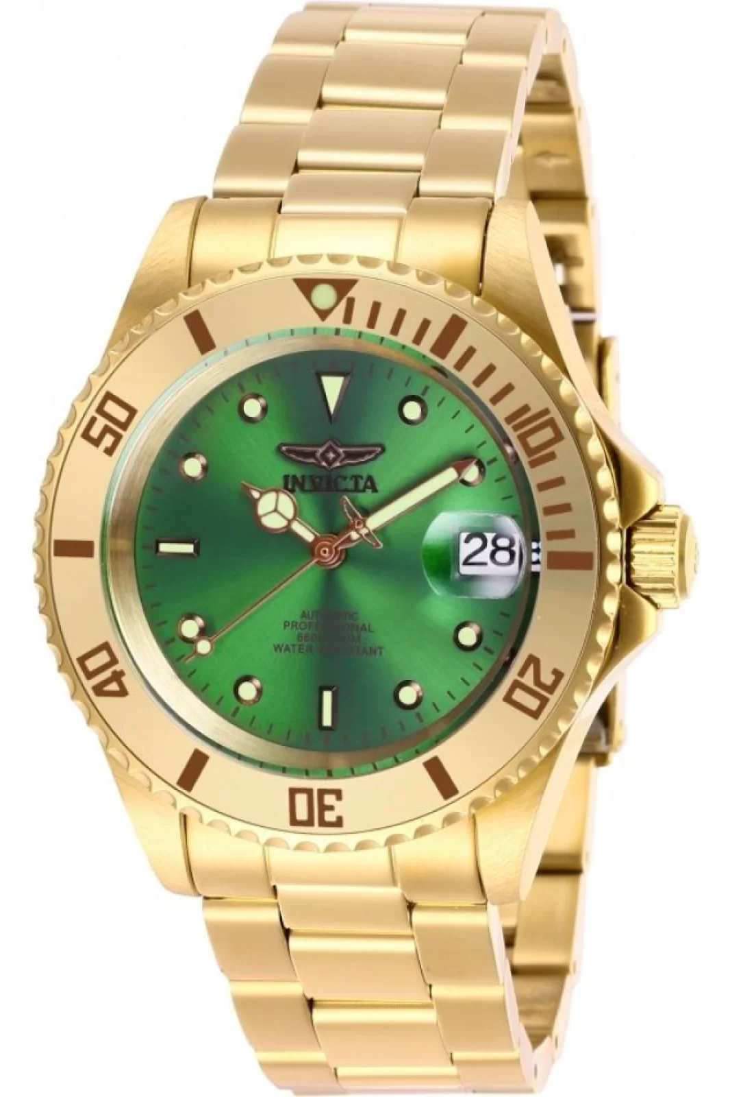 Invicta Connection 28665 Pánske Hodinky - Automatický Pohyb - Nerezová Oceľ so Zeleným Ciferníkom - 40 mm