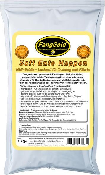 H&S Handelsvertretung FangGold Soft Ente Happen Midi 1 kg HS-169