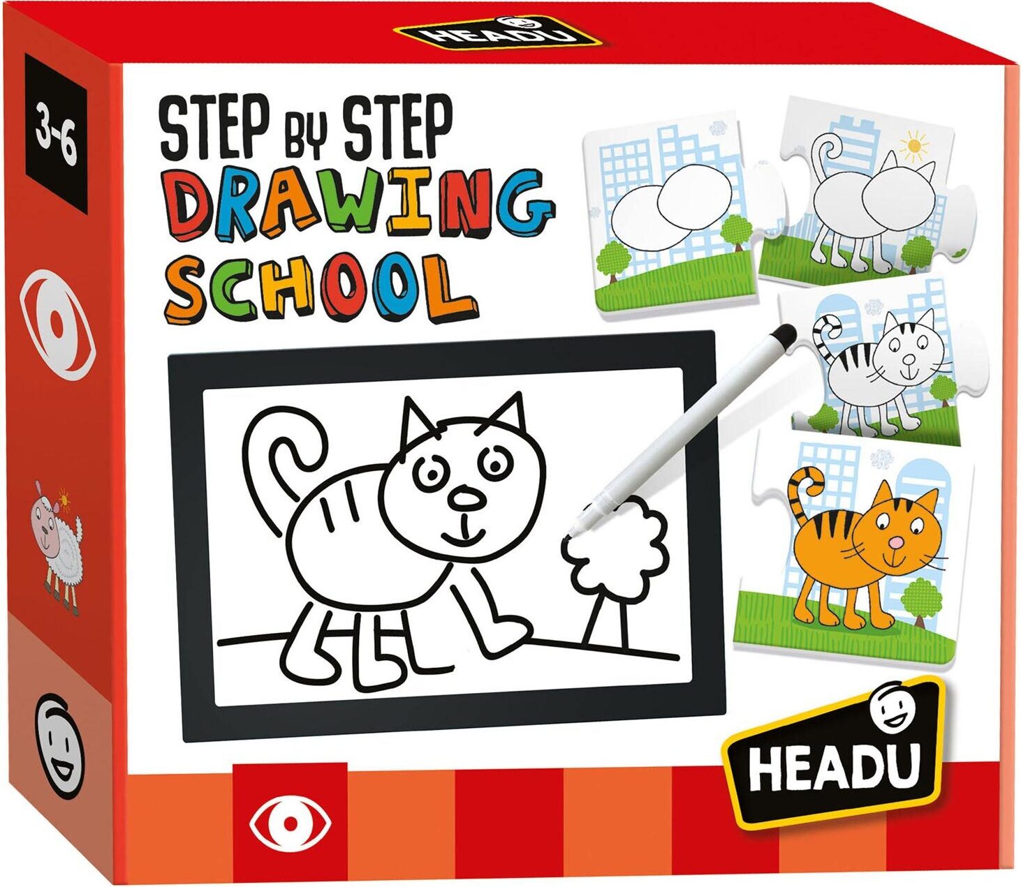 Russell Headu Schritt für Schritt lernen Zeichnung Schule