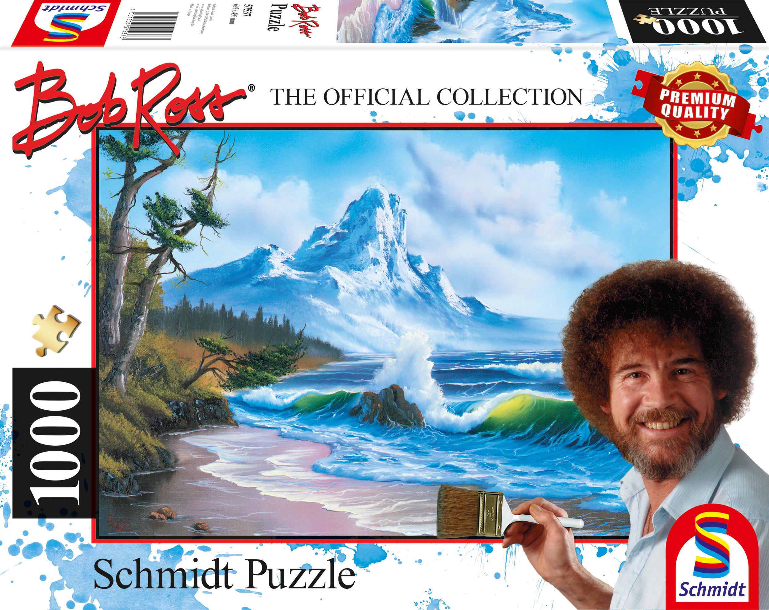 Schmidt Spiele SCHMIDT Puzzle Bob Ross: Berg am Meer 1000 Teile 57537