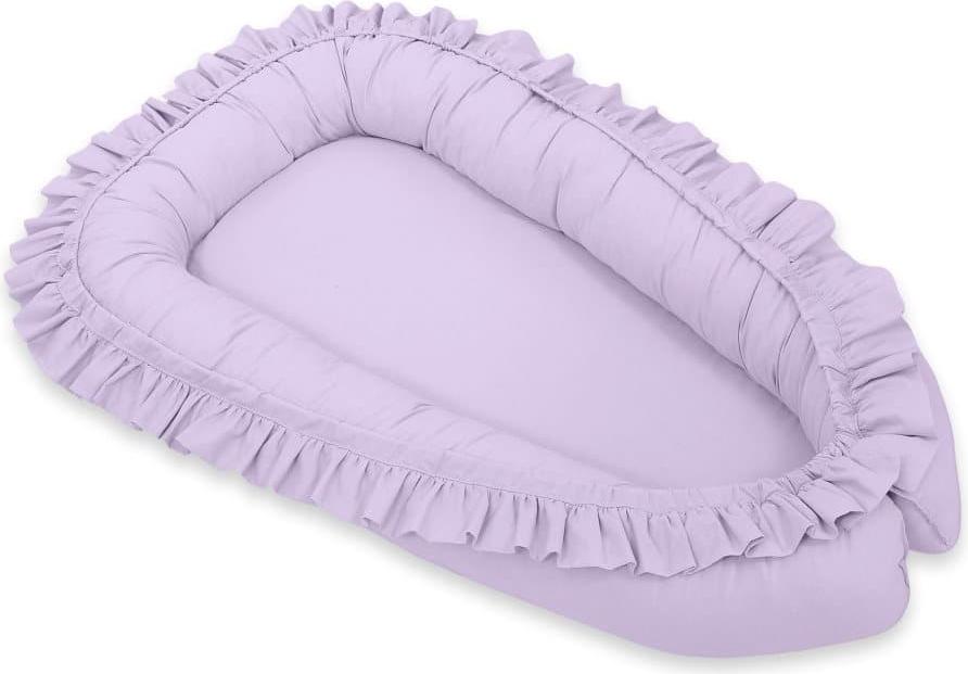 BellaFurn Babynestje, Cocoon, Safe Baumwolle-Belfurn Baby Flieder mit Rüschen Kokon/falb/521
