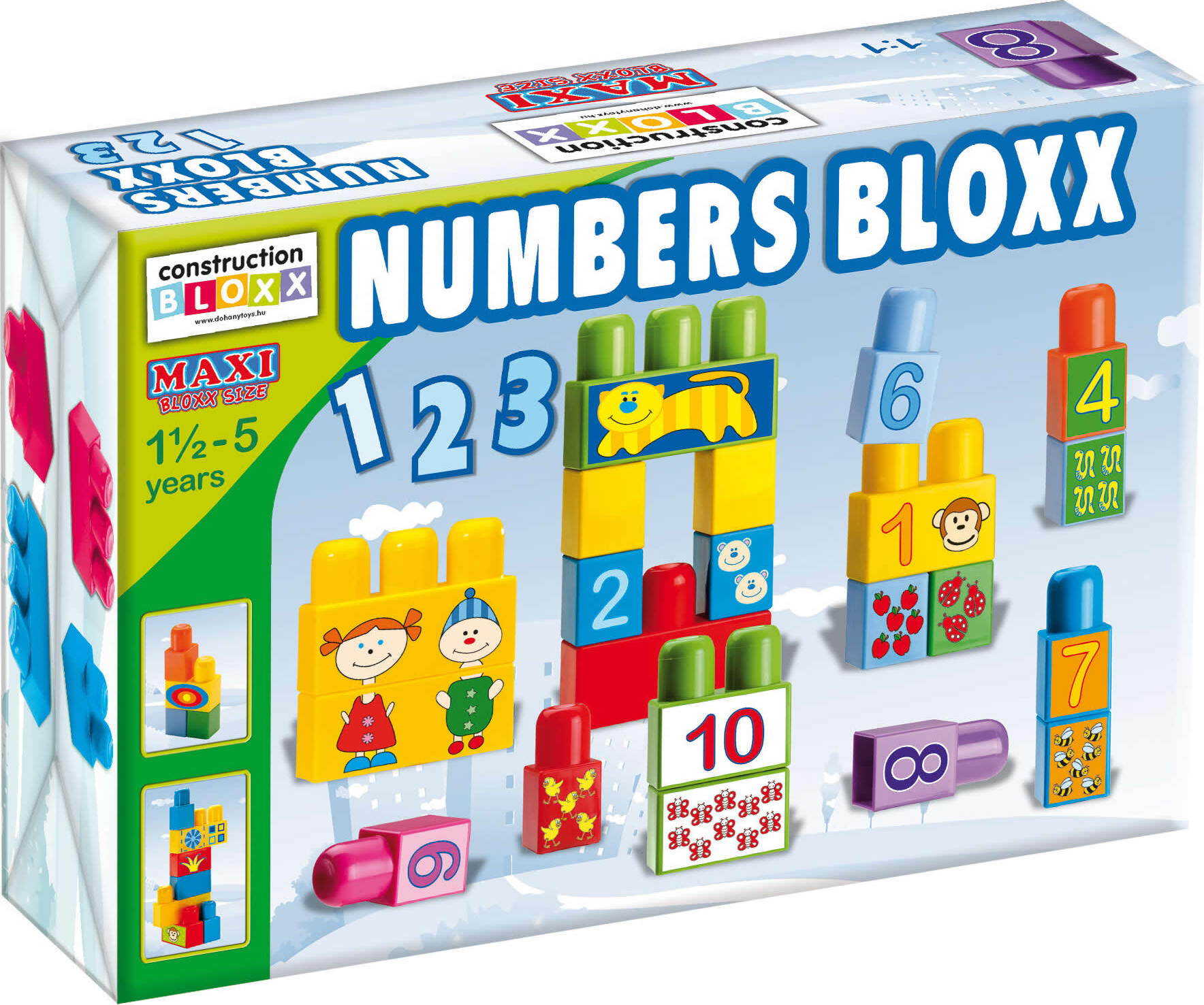 Dohány Toys & Games Dohany Maxi Bloxx Bausteine Zahlen Lernbausteine Steckbausteine 34-tlg. 18M+ 680