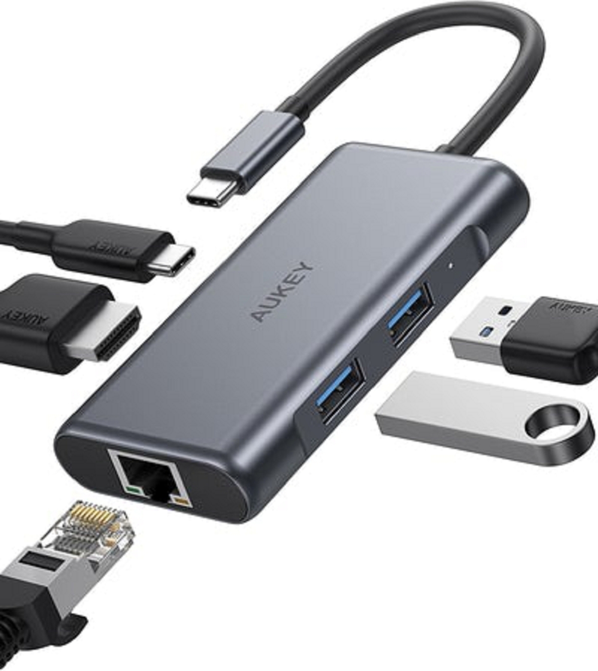 AUKEY CB-C75 USB-C-Hub-Adapter
