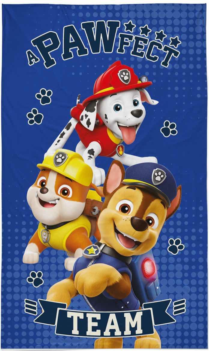 Paw Patrol - Asciugamano da bagno per bambini, 60 x 120 cm, 100% cotone velours, colore rosa, Everest Skye Ryder Rocky Zuma