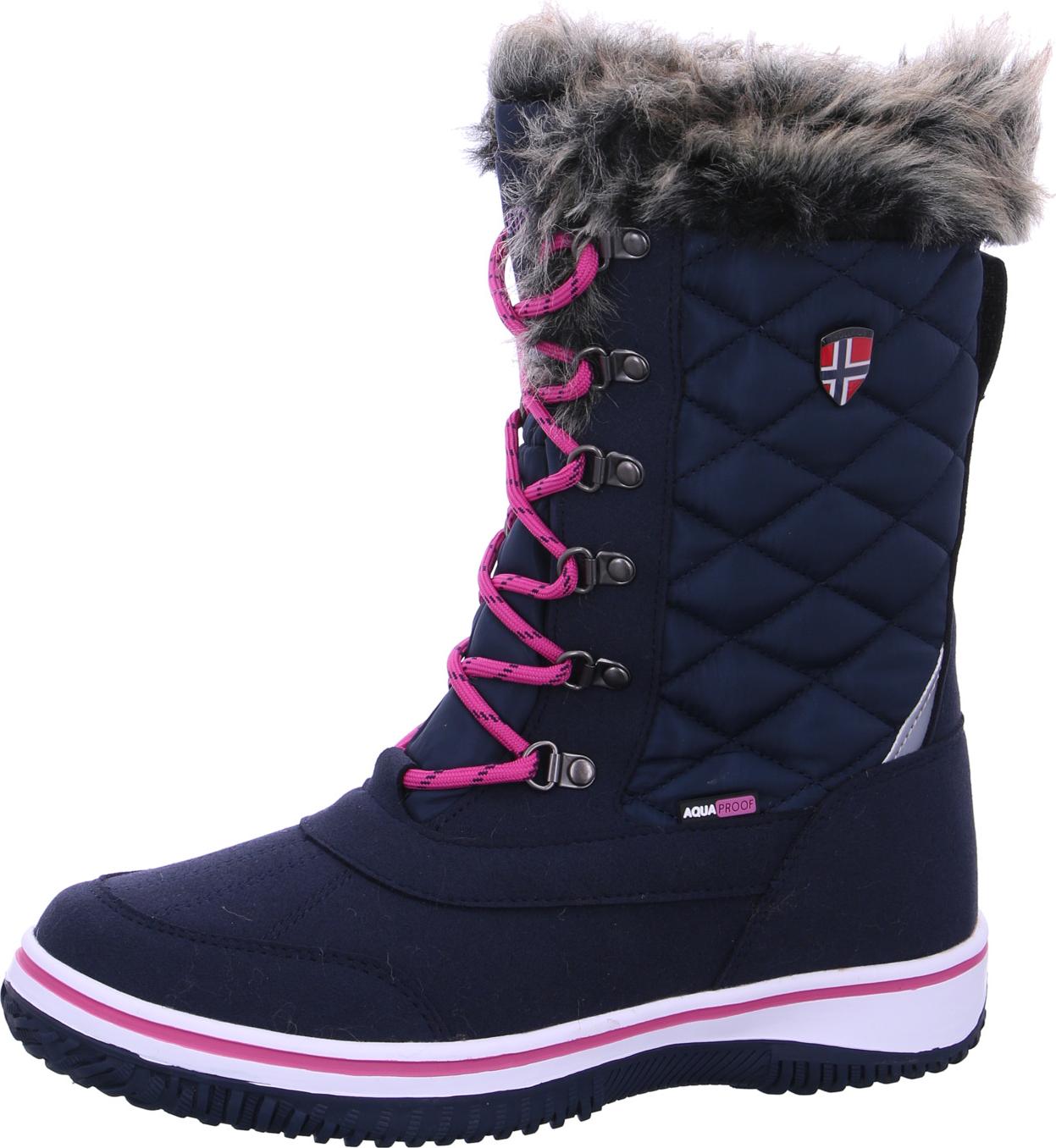 Trollkids KinderHolmenkollen Snow XT Winterstiefel navy/magenta 33 769-114