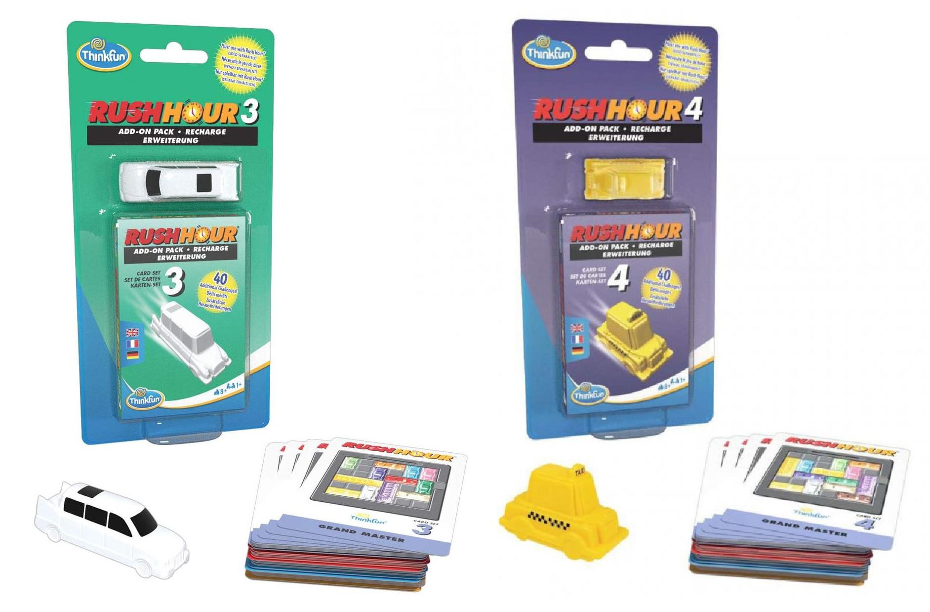 ThinkFun - Spiele-Erweiterungen - Rush Hour 3 & 4 Add-on Pack Erweiterungen neue Aufgaben