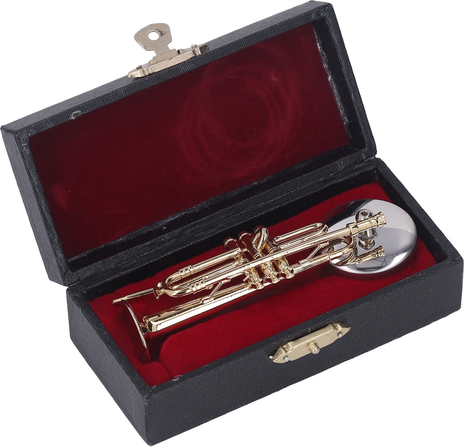 Cocosity Miniatur Trompete,Mini Trompete Modell,Messing Miniatur Trompete,Messing Trompete Ornament,Trompete Replik,Mini Musikinstrument