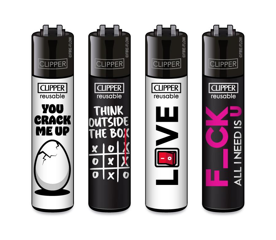 Clipper Feuerzeug 4er Set Statements #12