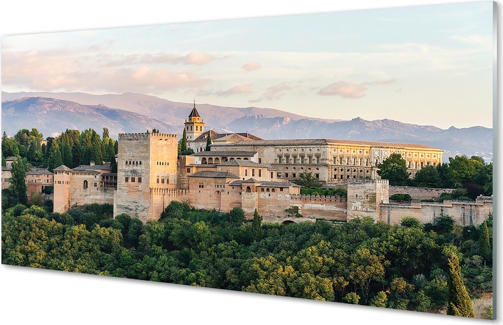 Drukarnia Piga Spritzschutz 100x50 Wandkunst Spanien Schloss Bergwald 010010510010000009137