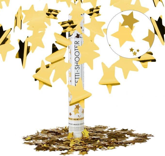 B2X Konfettikanone goldene Sterne
