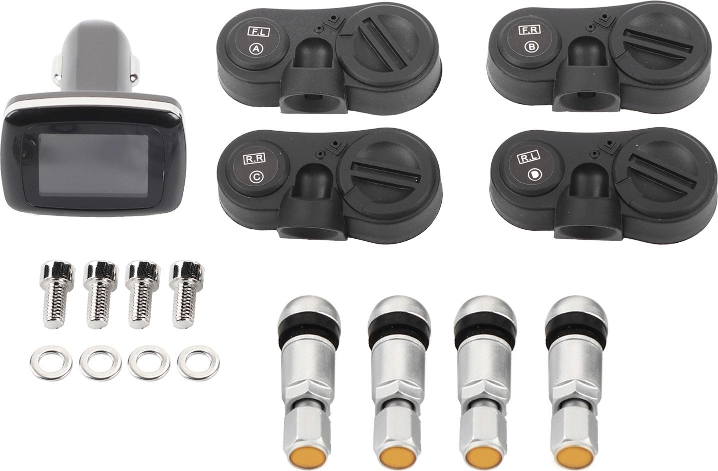 Gistuch Auto TPMS, Echtzeit-Alarm-Reifendruckkontrollsystem, spart Strom 0–99 psi, 433,9200 MHz, hohe Genauigkeit für die Fahrsicherheit des Fahrzeugs