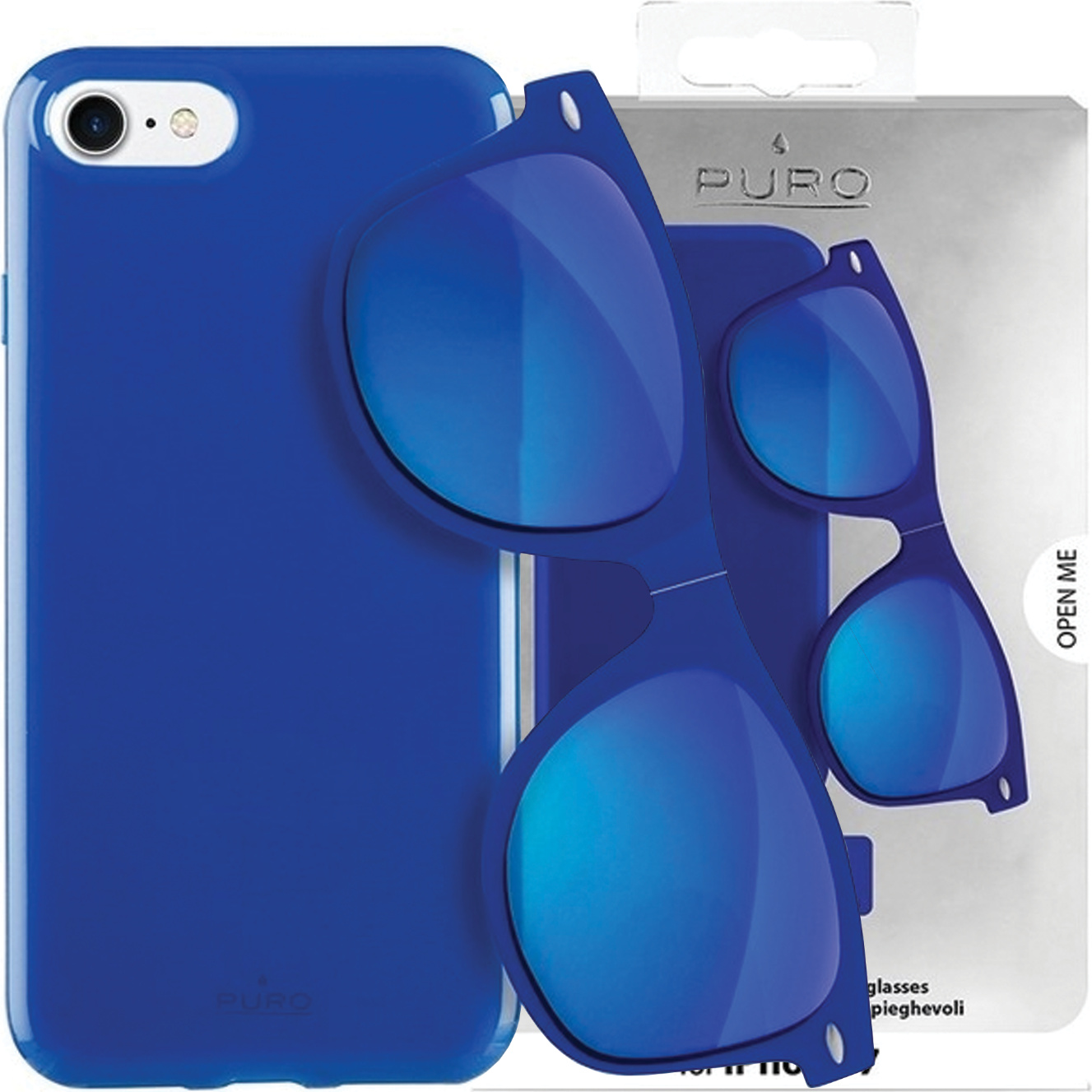 PURO Sunny Kit, Ochranný obal, Apple, iPhone 7, 11,9 cm (4.7"), Modrá