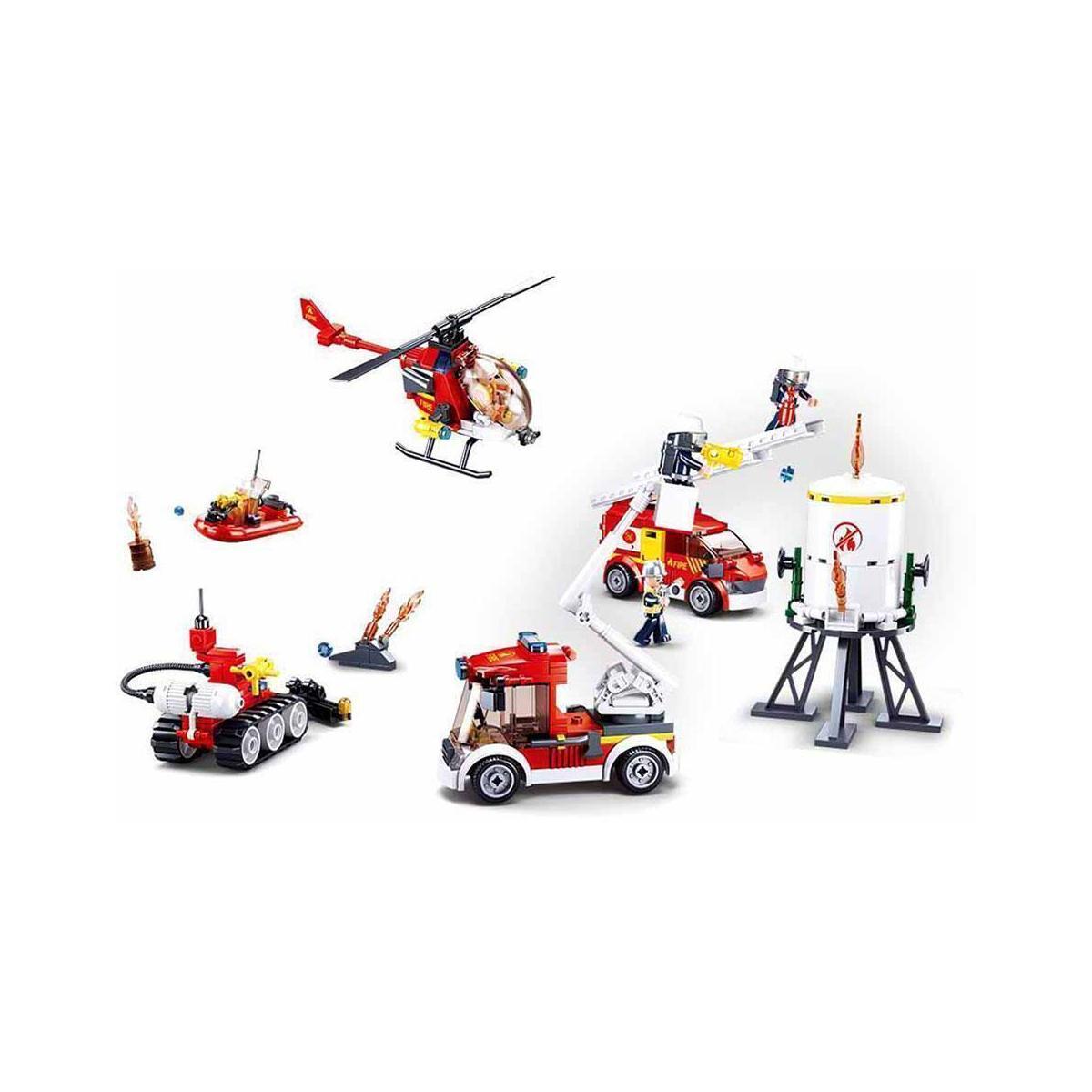 Sluban|Beta Service Feuerwehrfahrzeuge Set (490 Teile) [M38-B0811] SL95681