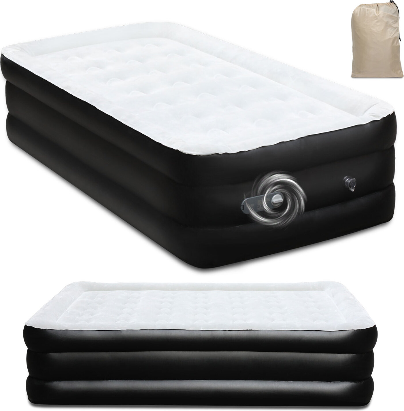 Aopunly Luftmatratze eine Personen Selbstaufblasend Luftbett Hoch 190*100*46 cm selbstaufblasend Gästebett Luftmatratze RL-HG10133-1-JAa