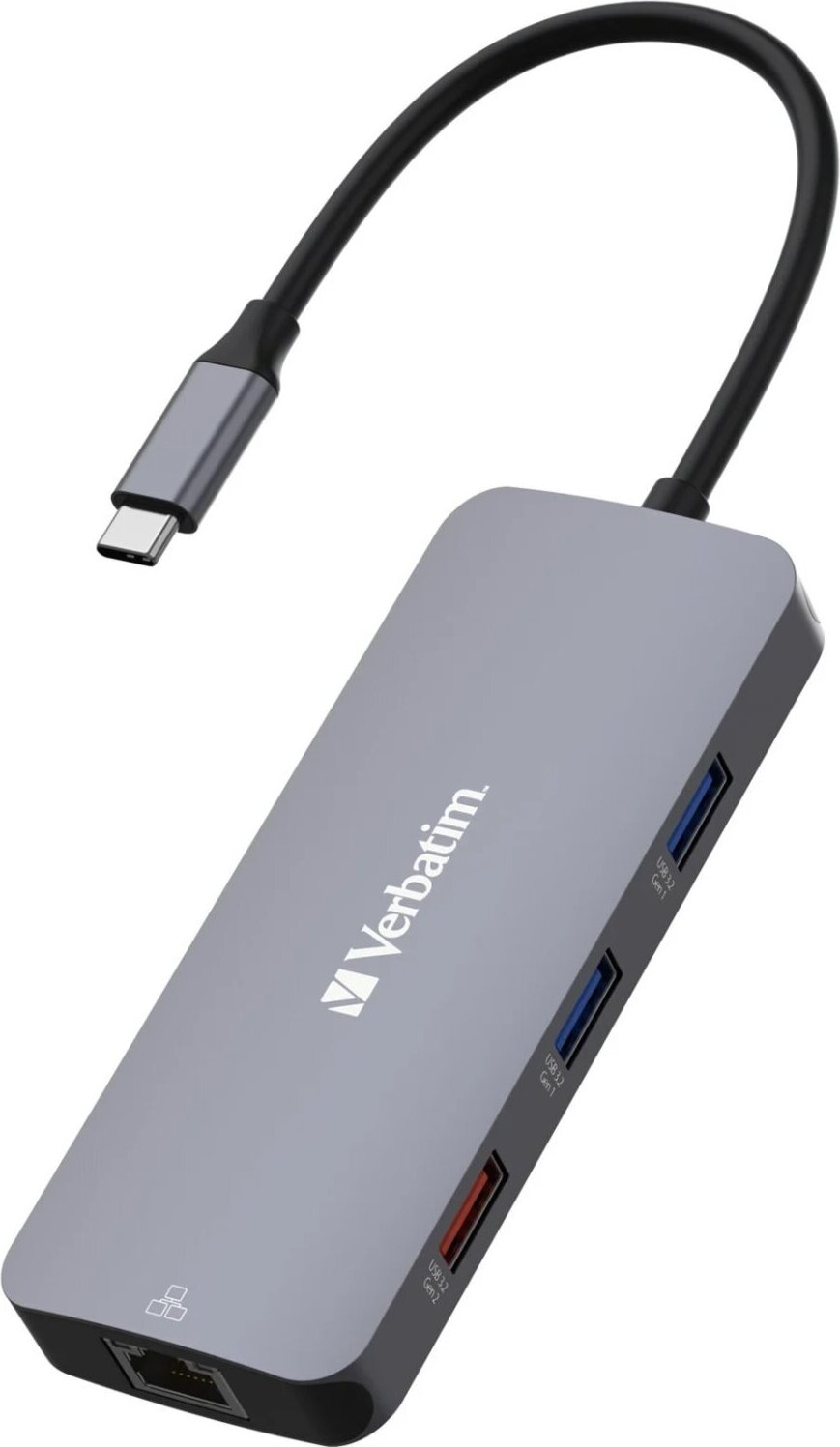 Verbatim USB-C Pro Multiport-Hub CMH-09, 9 portov, 3x USB 3.2-A, 2x USB 3.2-C, HDMI 4K, RJ45, SD, microSD, USB 3.1-C Kabel