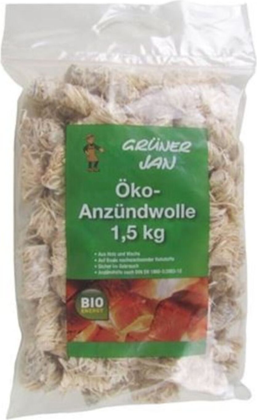 Grüner Jan Öko-Anzündwolle Ofenanzünder Grillanzünder Kaminanzünder Anzünder Holzwolle 0156f