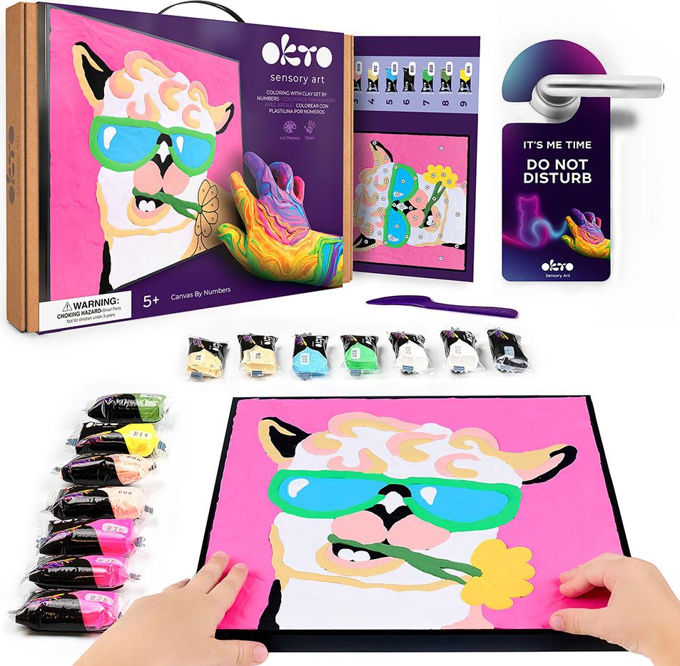 OKTO Malen mit Farbe nach Zahlen „Lama“ 29 x 29 cm