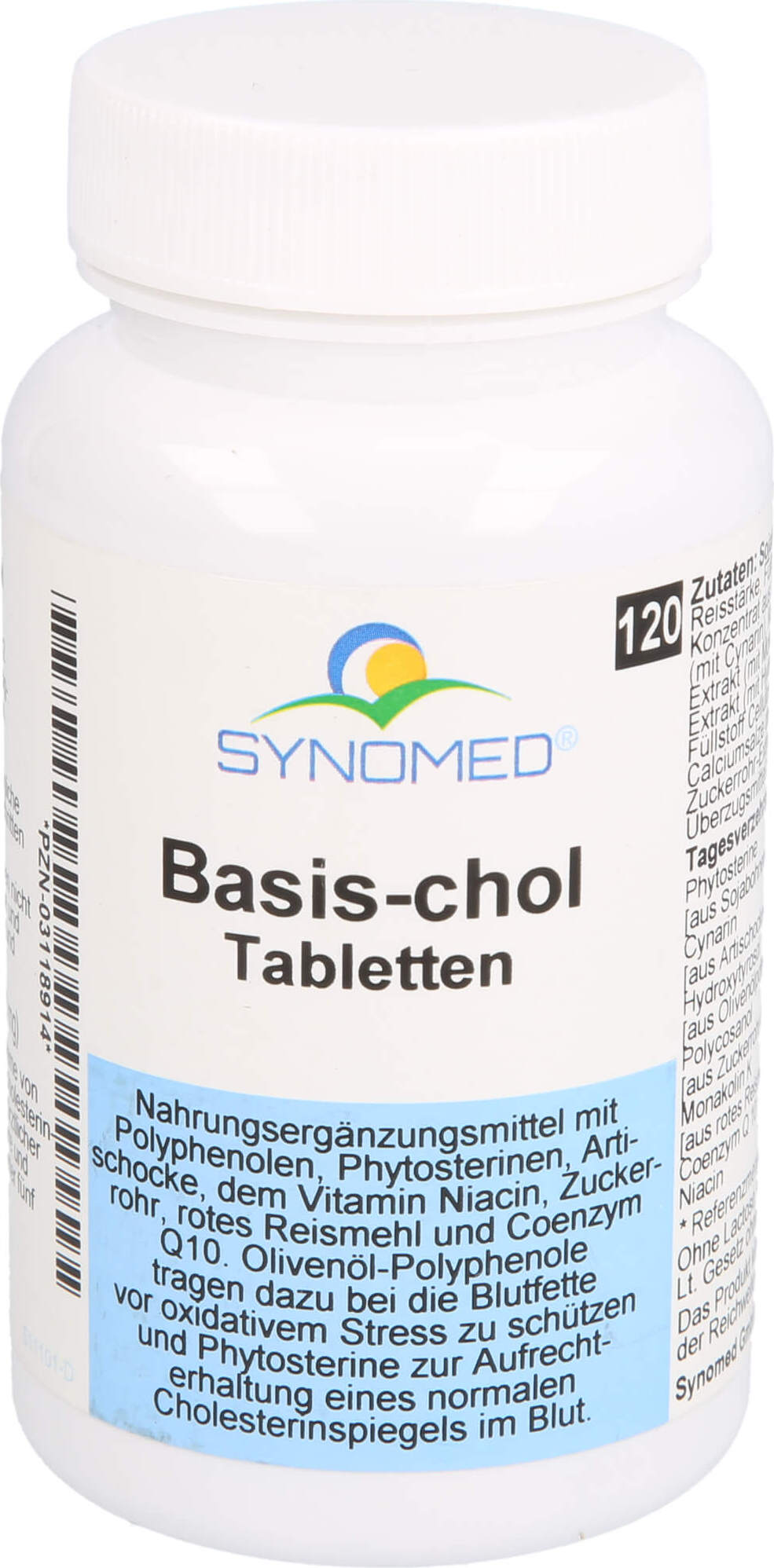 Synomed GmbH SYNOMED Basis-chol Tabletten zur Aufrechterhaltung eines normalen Cholesterinspiegels im Blut, 120 St. Tabletten 03118914