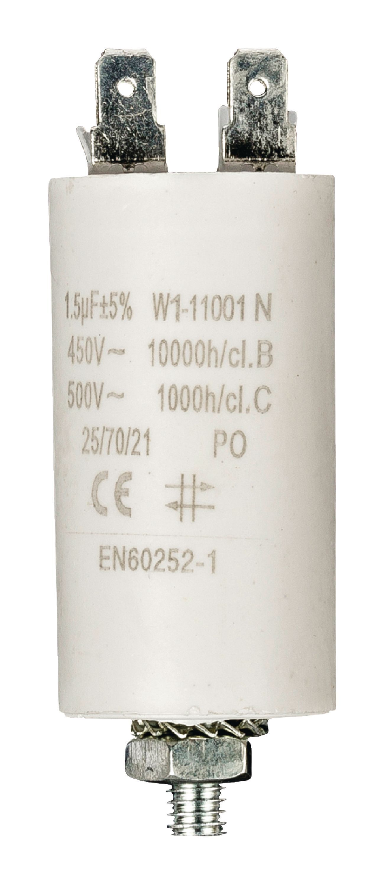 daniplus Kondensator Motorkondensator Anlaufkondensator Arbeitskondensator 450V W1 AMP 1.5 µF