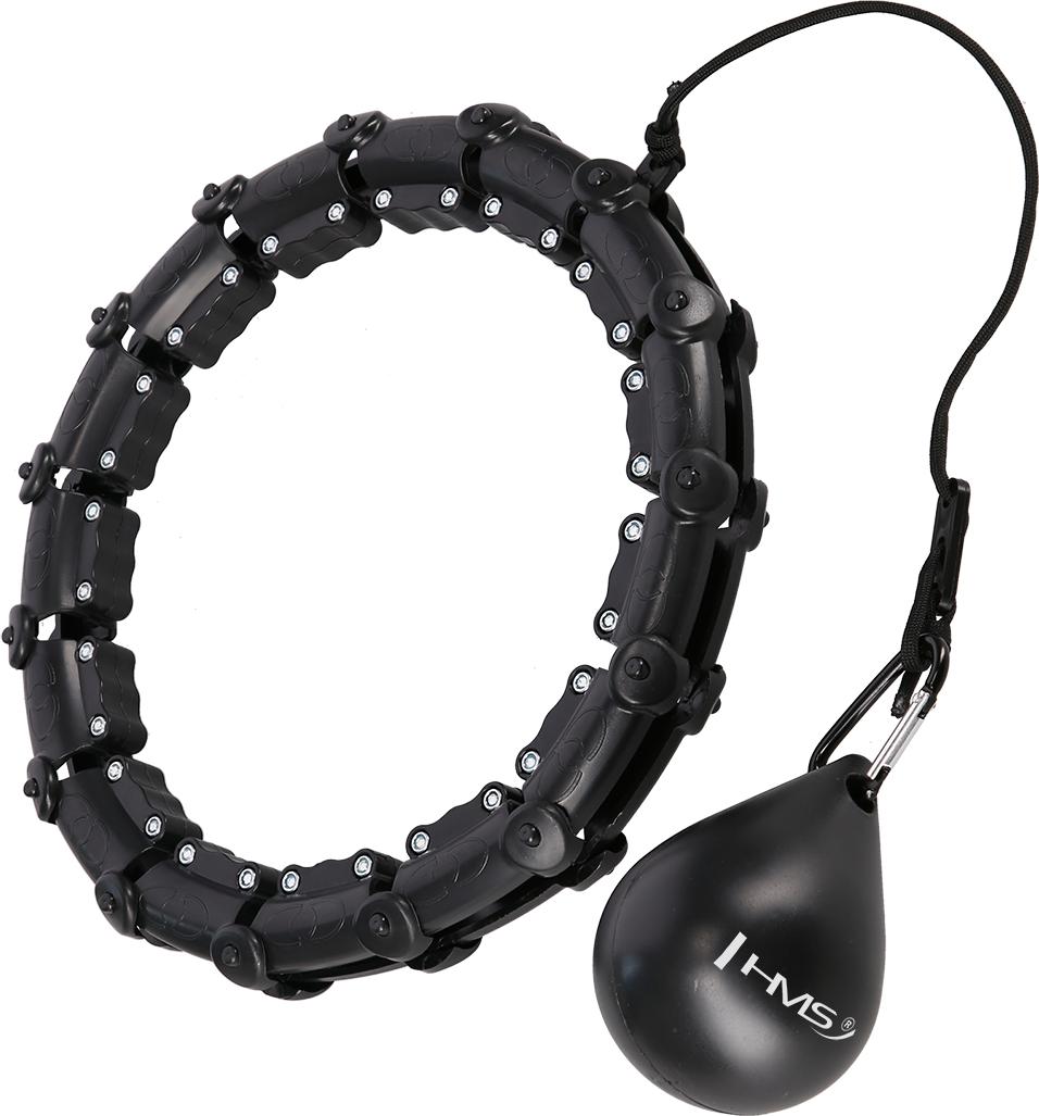 HMS Fitness Hhw11 Plus Grösse Hula Hop Schwarz Mit Registerkarten Und Gewichte Hms 17-44-522