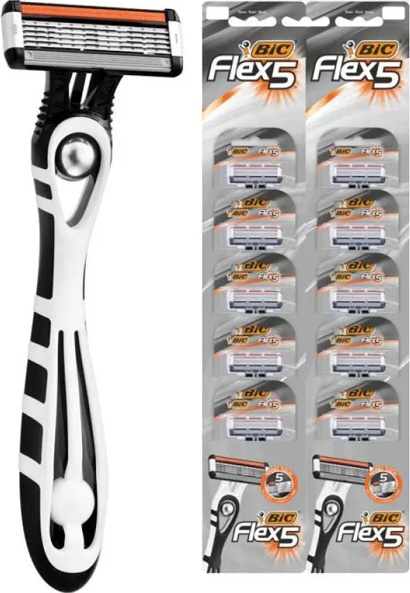 Bic Flex 5 Disposable Razors 10 Pieces