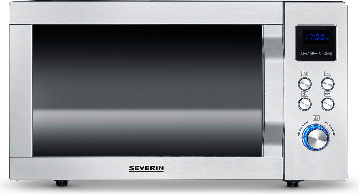 Mikrowelle Doppelgrill Pizza-Express SEVERIN MW 7778 4-in-1 Drehteller Ø 28 cm MW 7778 aus Edelstahl, mattschwarzsilber Mikrowelle Mit Grill Und Heißluftfunktion 3-in1 Mikrowelle Minibackofen Mit Pizza-express Funktion Mikrowelle Minibackofen Mikrowellengerät Mikrowelle Mit Backofenfunktion Mikrowelle Mit Doppelgrill 7778000