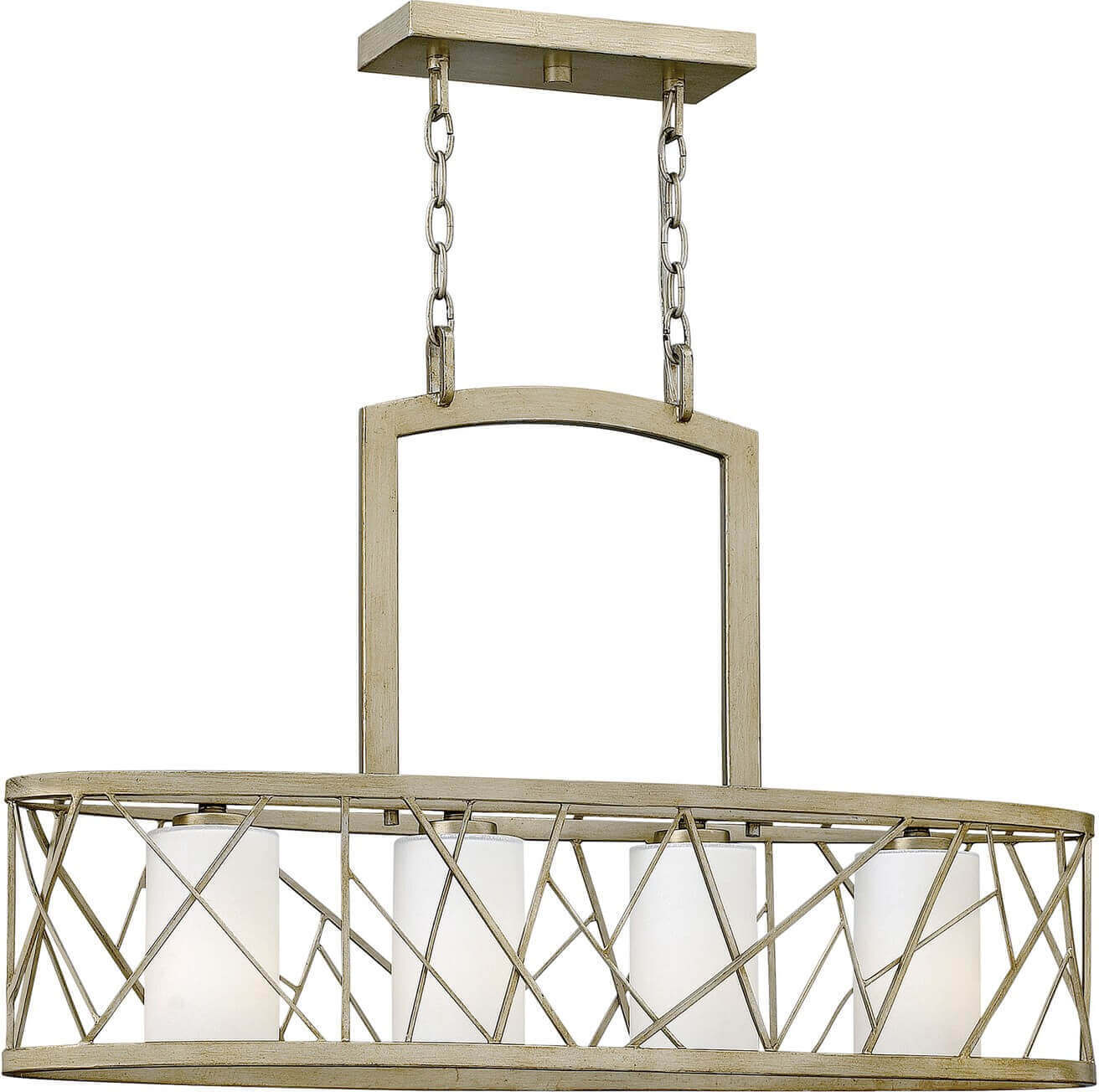 Elstead Lighting Elstead Nest Kronleuchter E27 4-fach 52cm Blattsilber HK-NEST4-ISLE-SL