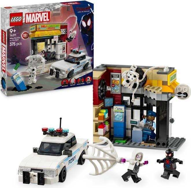 LEGO Marvel Spider-Verse Miles Morales gegen La Tache, Bauset, 375 Teile, Minifiguren Gwen Stacy und Jefferson, Ab 9 Jahren