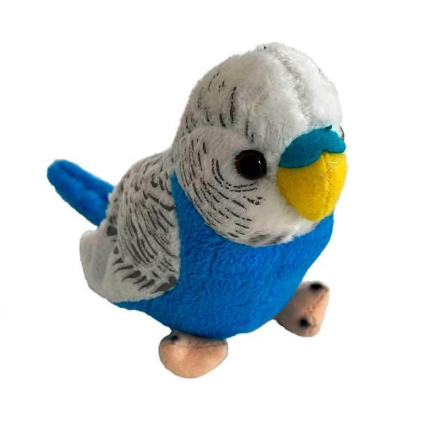 Beppe Gewellter Papagei weiß und blau 13cm