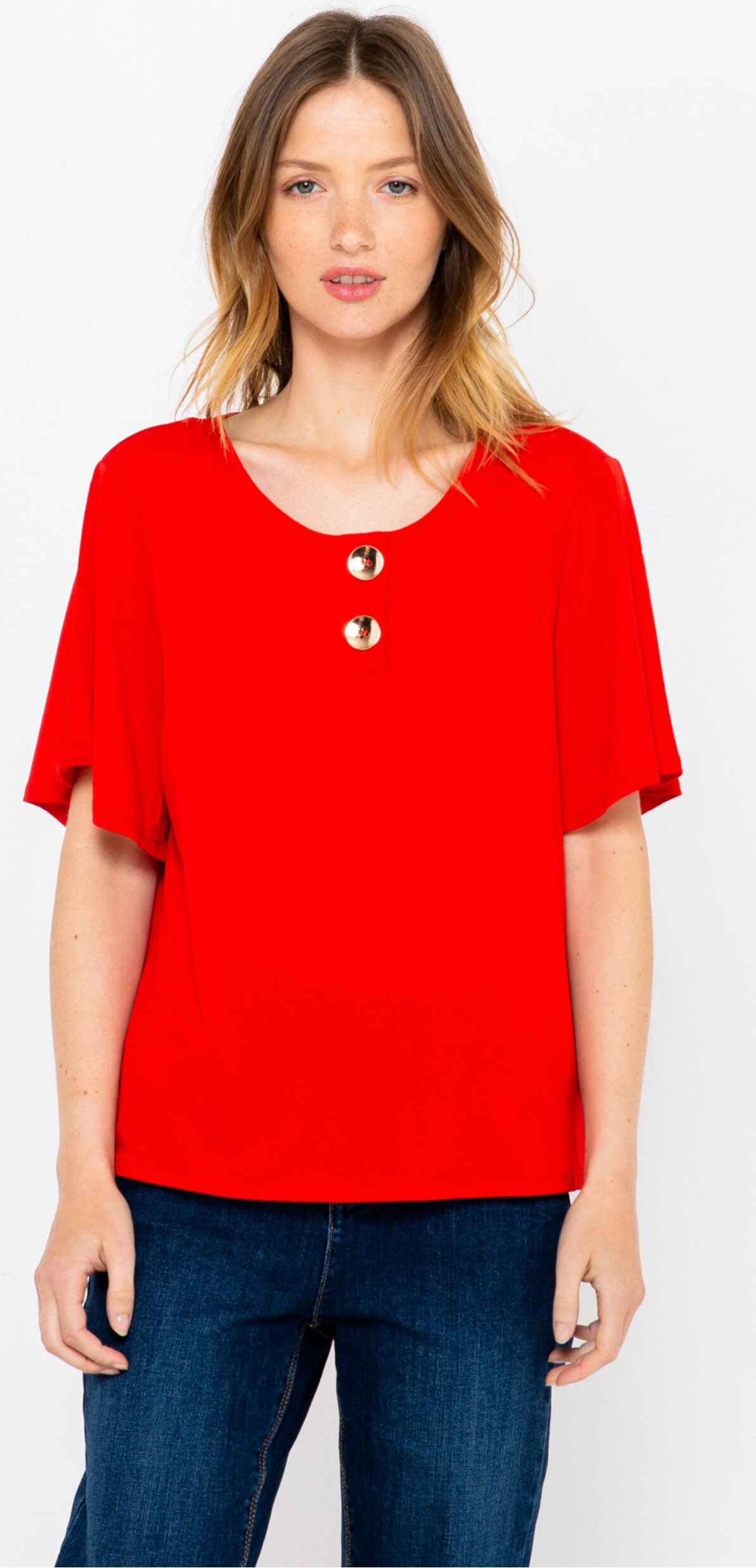 Rotes T-Shirt CAMAIEU - XS