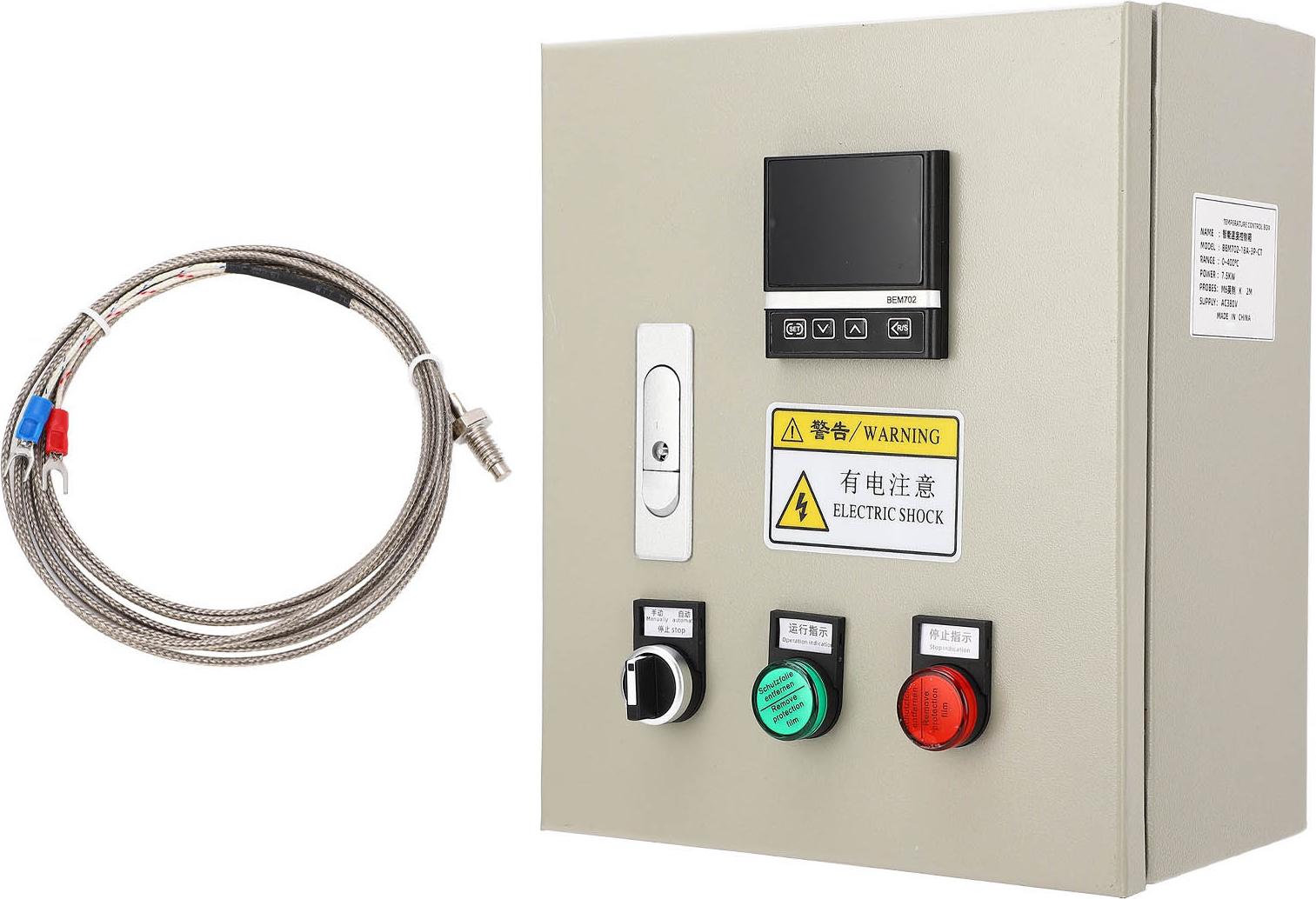 TWO TREES PID-Temperaturregler 0–400 °C, digitale Temperaturregelung, 380 V AC, 3-phasig, 7,5 kW mit Thermoelement