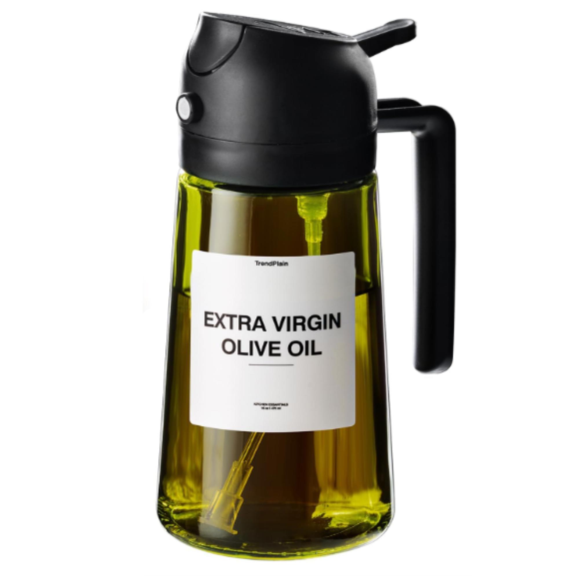 Oliera Spray Bottiglia Olio Spray Spruzzino Olio 2 In 1 Da 470ml - Per Friggitrice Ad Aria, Cucina Sana Dispenser Versatore Olio Dosatore Olio Spray