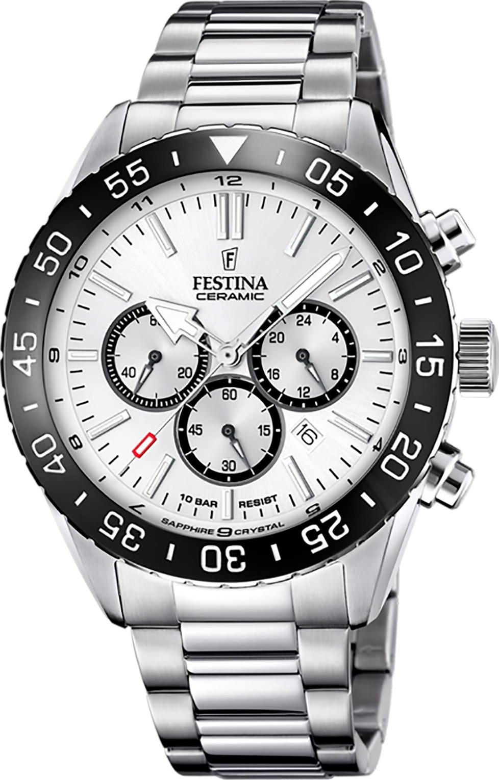 Pánske náramkové hodinky Festina z nehrdzavejúcej ocele strieborné módne D2UF20575/1