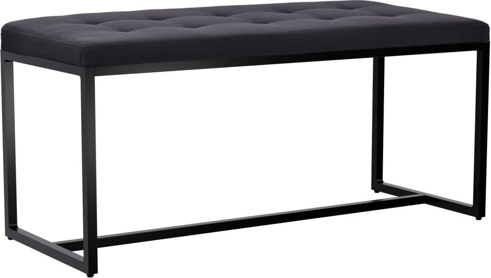 Bank mit schwarzem Untergestell - SOFA - Hoher Sitzkomfort | Farbe: Schwarz | Material: Staub