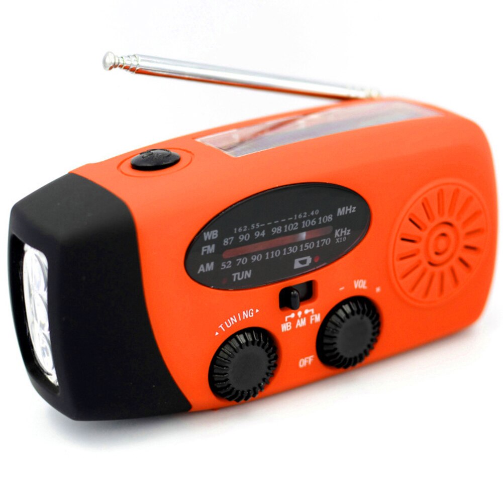 ANTCOOL 2000mAh Notfall Solar Handkurbel AM FM NOAA Wetter Radio LED Licht USB Ladegerät Outdoor