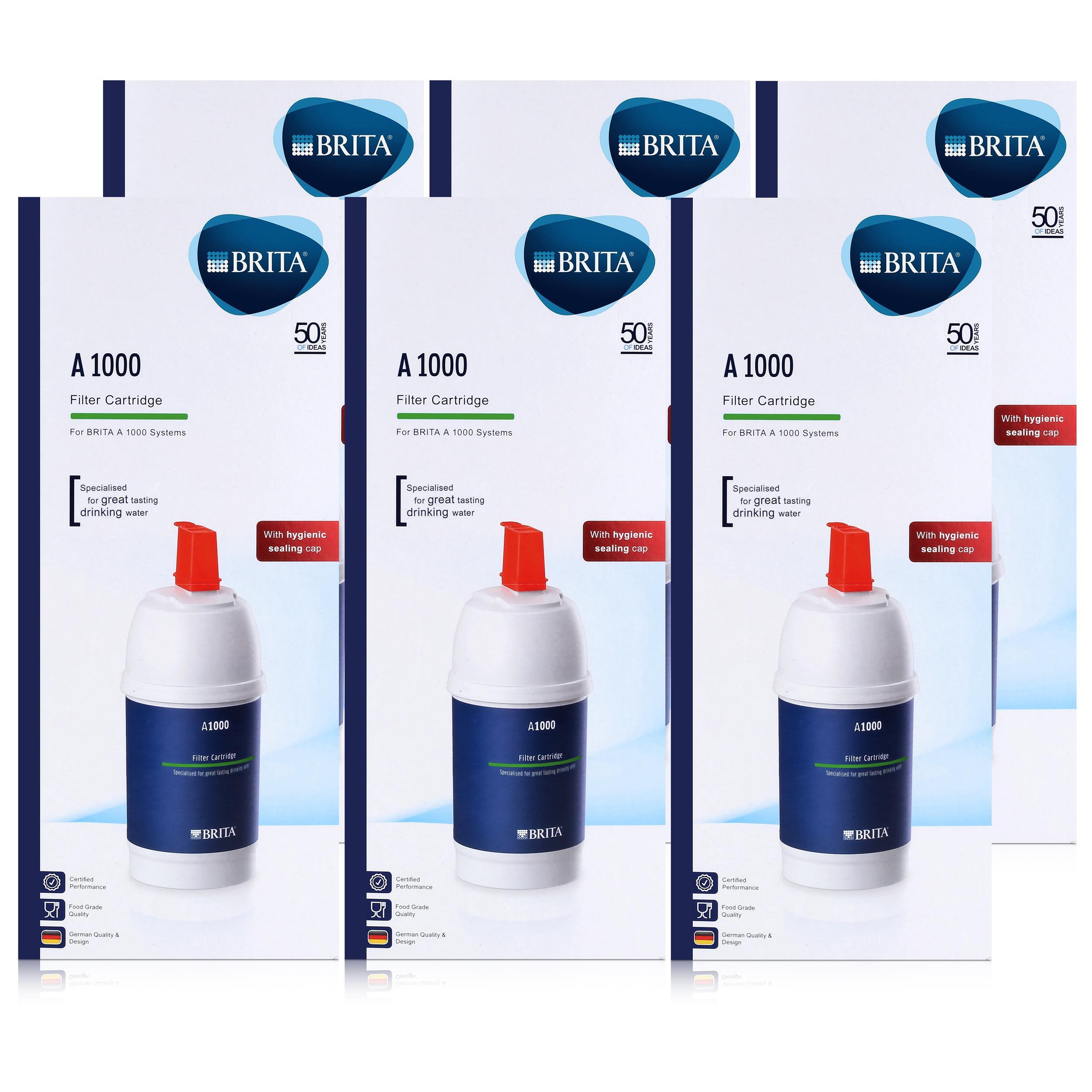 BRITA Filterkartusche A1000 Schützt Haushaltsgeräte vor Verkalkung (6er Pack)