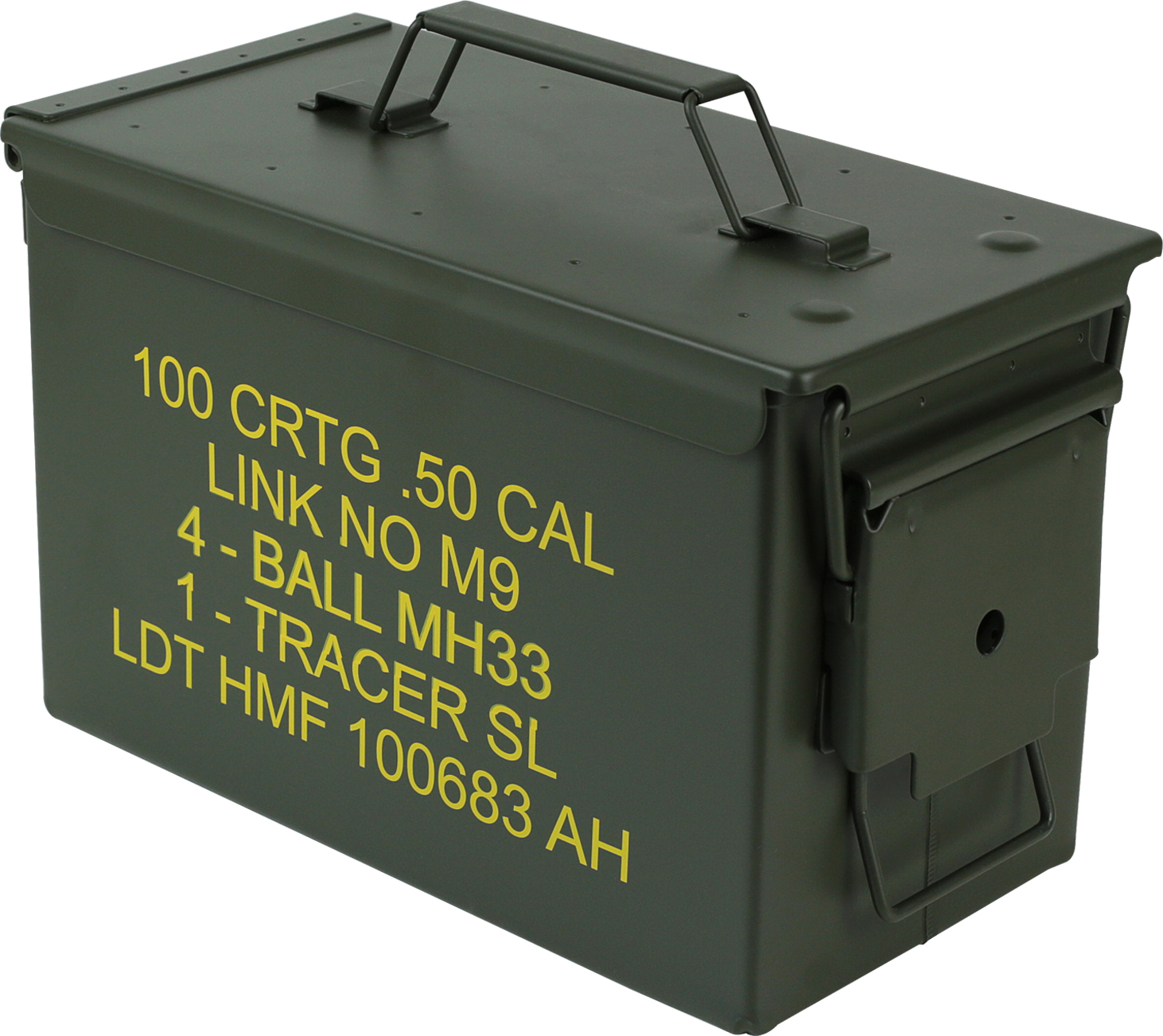 HMF Metallbox, US Ammo Box mit Schwerlastverriegelung, 30 x 19 x 15,5 cm, grün 70011