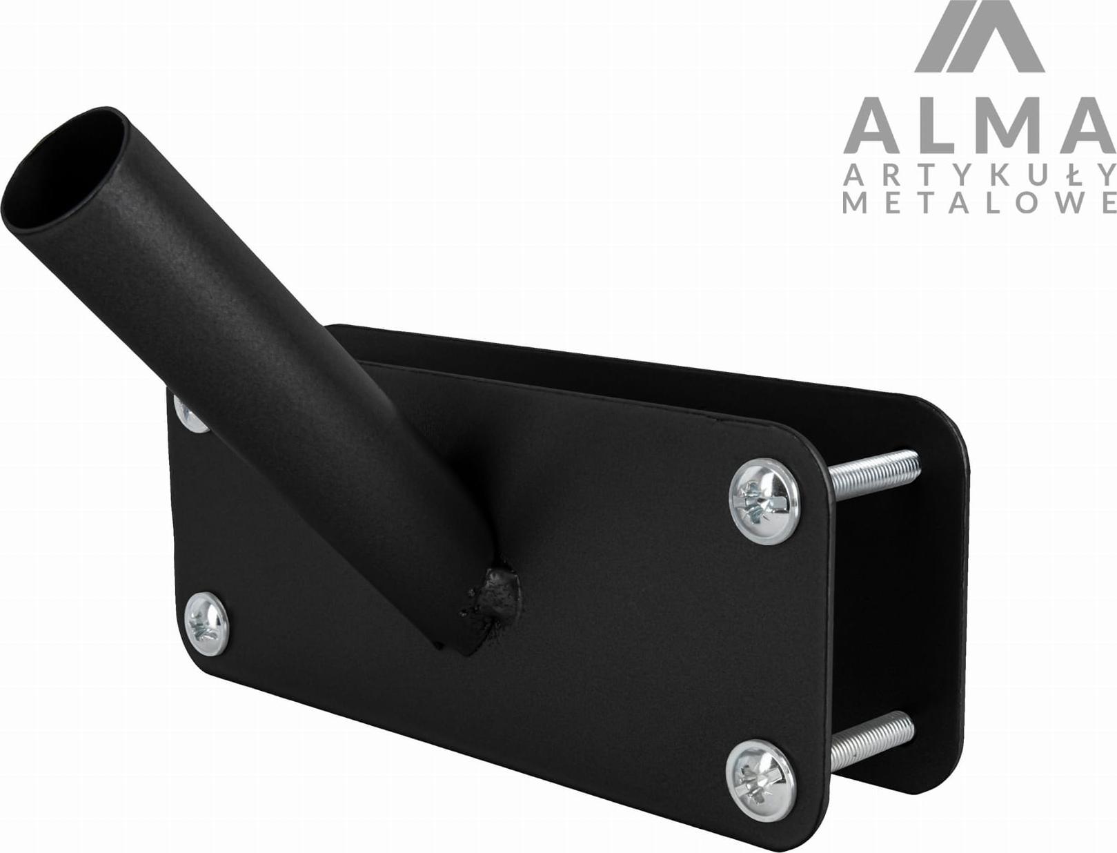 alma Balkon-Flaggenhalterung Schwarz mit Schrauben