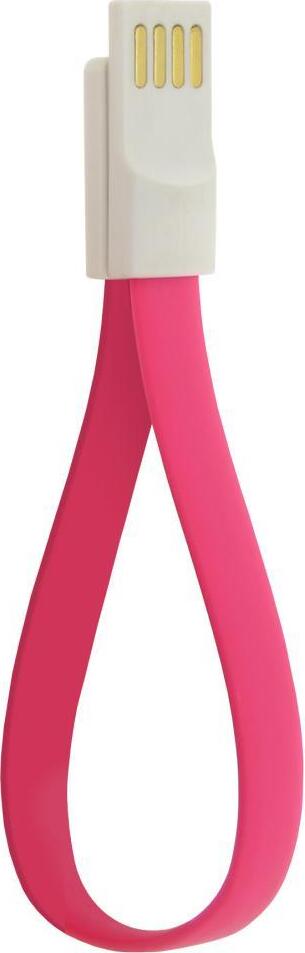Blautel Daten-Kabel USB auf Micro-USB magnetisch, 20cm Länge, Pink USMFSP