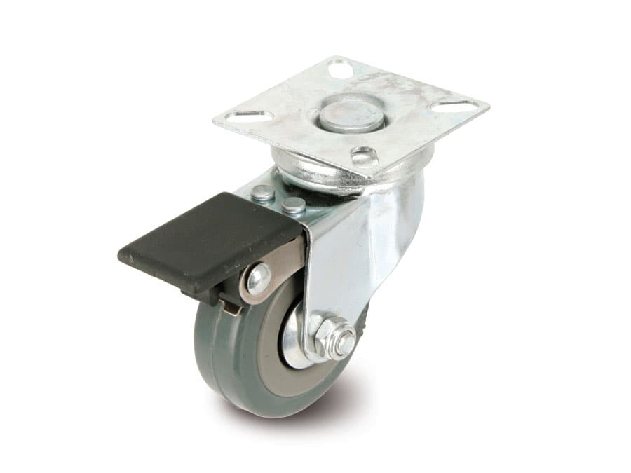 Pollin Laufrolle, Ø 50mm, Kugelkranz und Feststeller mit Bremse 441616