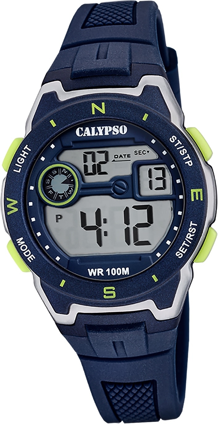 Pánske hodinky Calypso z gumy tmavomodré Calypso Digital náramkové hodinky D2UK5853/3