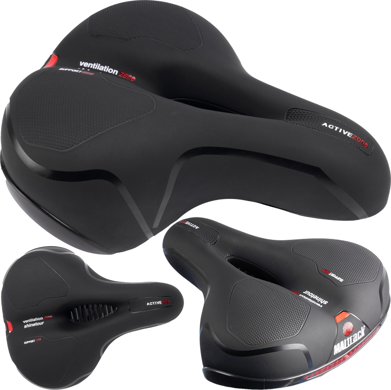 Sella per bicicletta confortevole, sella in gel ergonomico con sfera ammortizzante a doppia molla, sella in gel riempito di schiuma di gel, comoda seduta per bicicletta, adatta per bicicletta